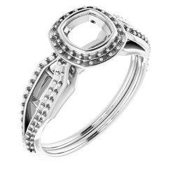 Bezel-Set Halo-Style Ring 