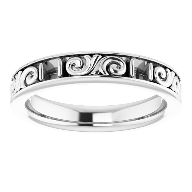 2.5x2.5 mm Square Eternity Band Mounting view 3