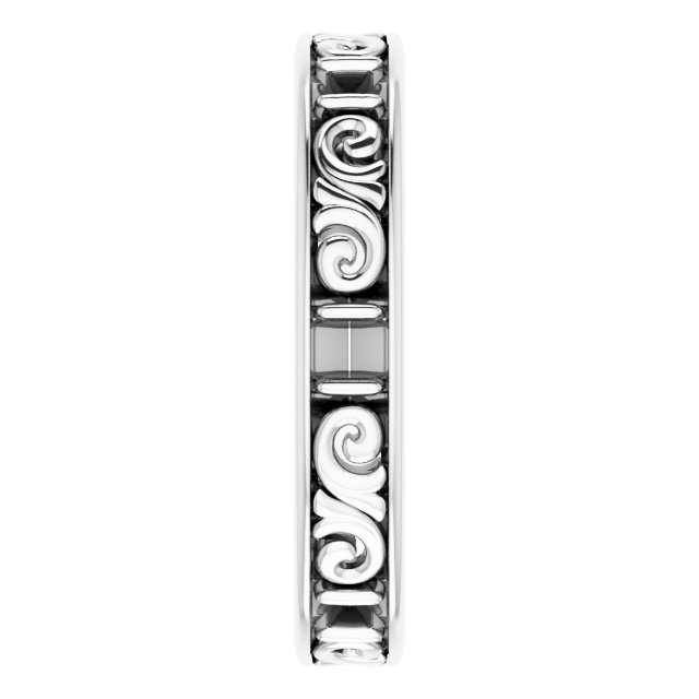 2.5x2.5 mm Square Eternity Band Mounting view 4