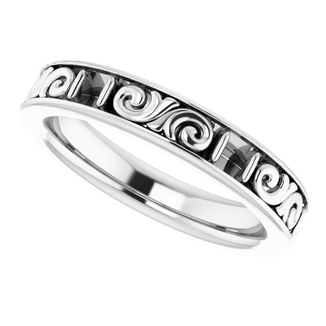 2.5x2.5 mm Square Eternity Band Mounting view 5