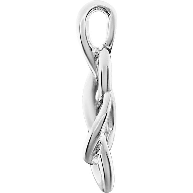 14K White Infinity-Inspired Knot Pendant