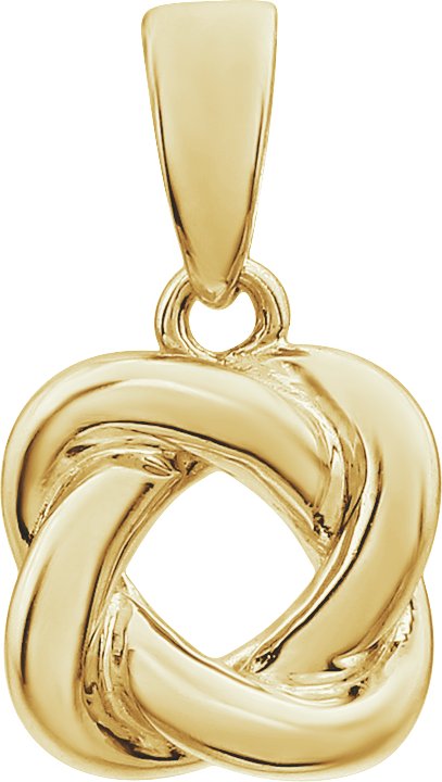 14K Yellow Knot Pendant