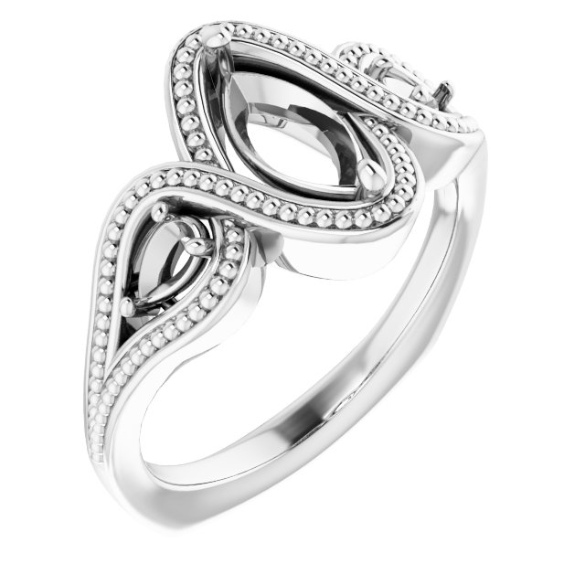 Beaded Criss-Cross Ring