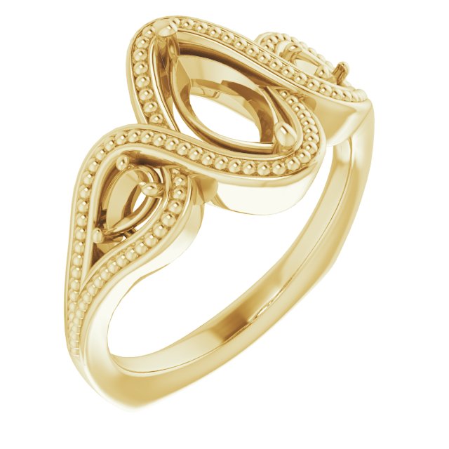 Beaded Criss-Cross Ring