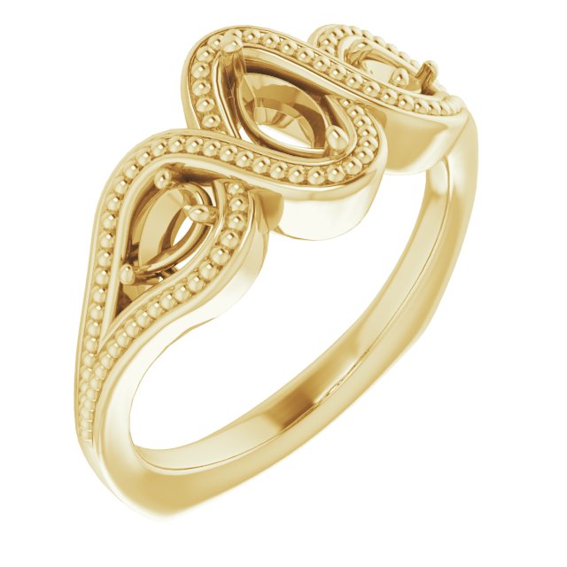Beaded Criss-Cross Ring