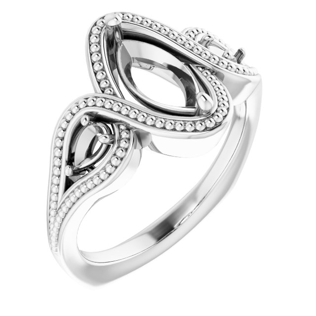 Beaded Criss-Cross Ring