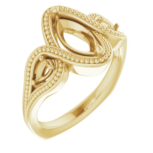 Beaded Criss-Cross Ring