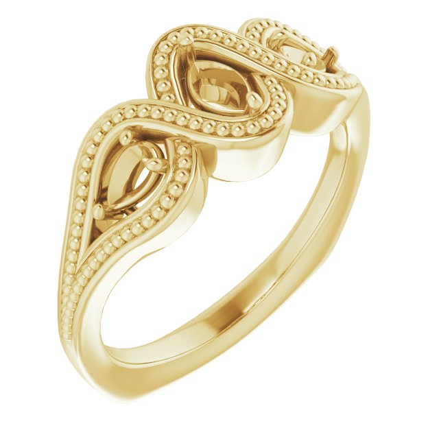 Beaded Criss-Cross Ring
