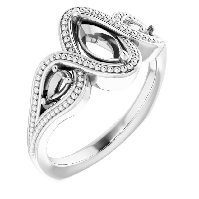 Beaded Criss-Cross Ring