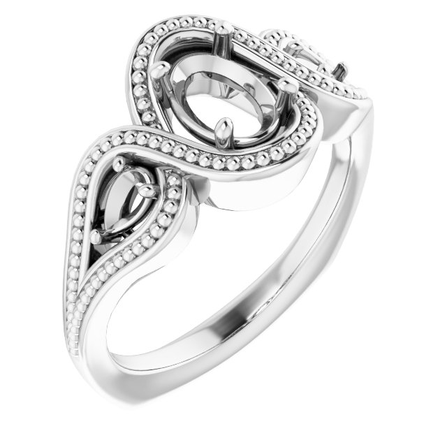 Beaded Criss-Cross Ring