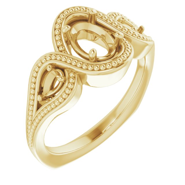Beaded Criss-Cross Ring