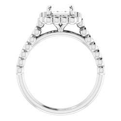 Bezel-Set Halo-Style Engagement Ring