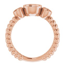 Three-Stone Bezel-Set Ring 