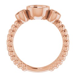 Three-Stone Bezel-Set Ring 