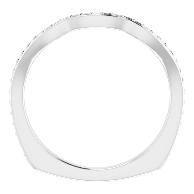 9 mm Square Wedding Band Mounting view 2