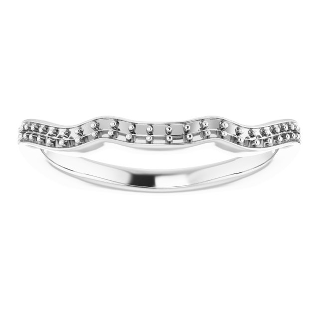 9 mm Square Wedding Band Mounting view 3