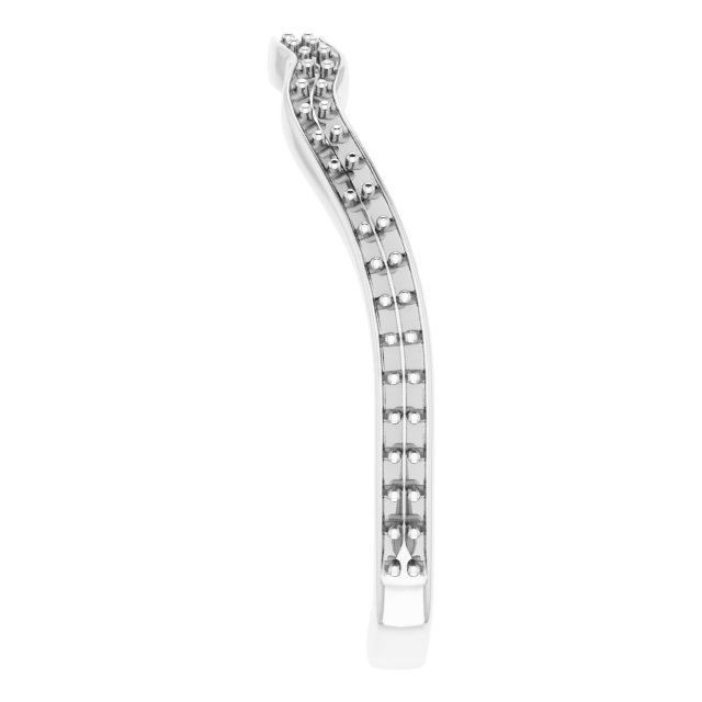 9 mm Square Wedding Band Mounting view 4