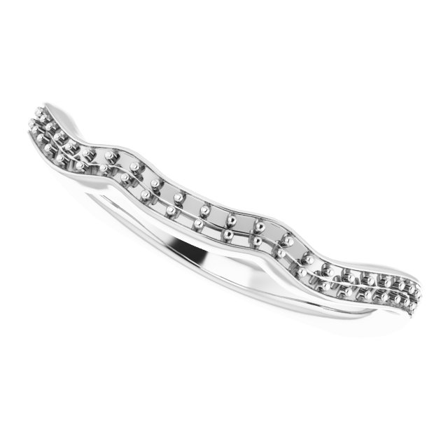 9 mm Square Wedding Band Mounting view 5