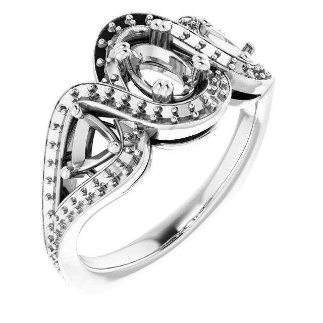 Criss-Cross Halo-Style Ring