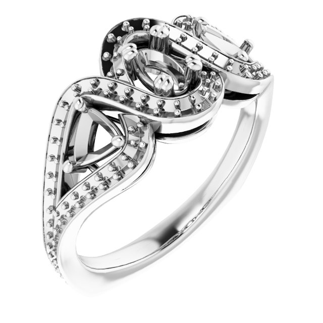 Criss-Cross Halo-Style Ring