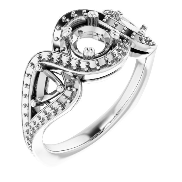 Criss-Cross Halo-Style Ring