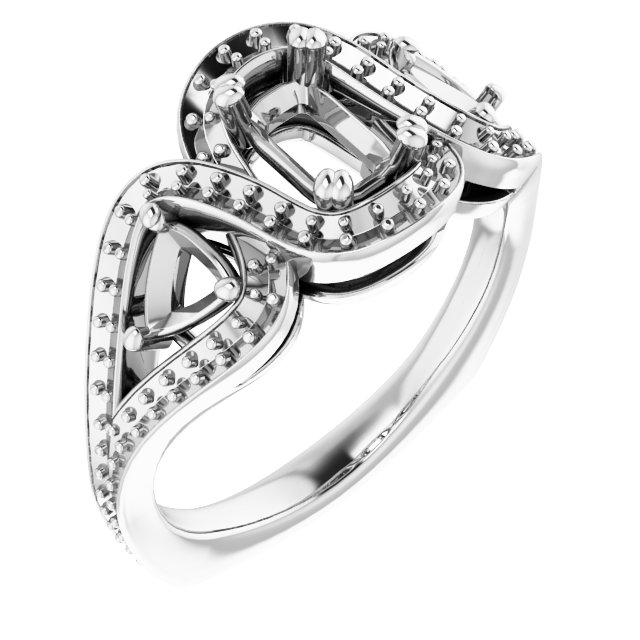 Criss-Cross Halo-Style Ring