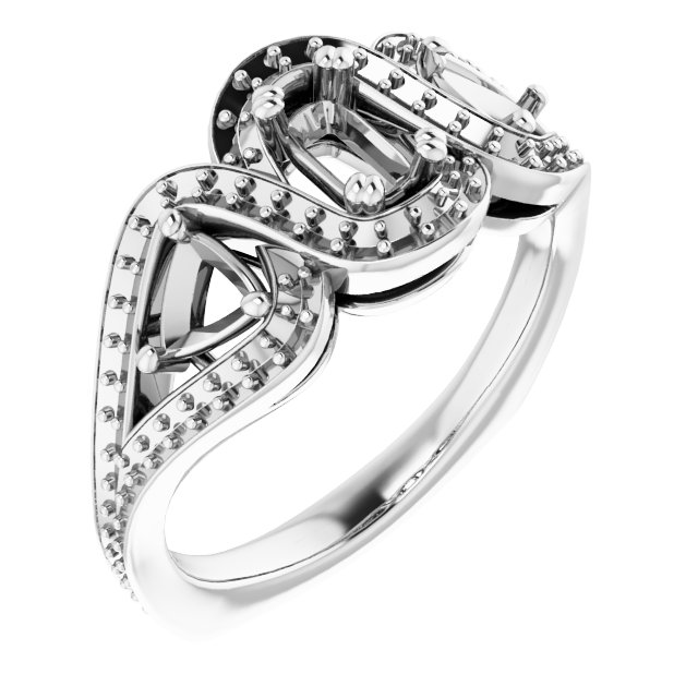 Criss-Cross Halo-Style Ring