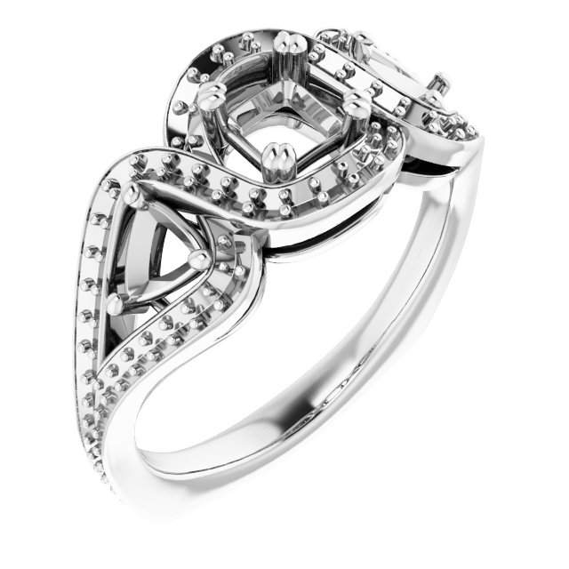 Criss-Cross Halo-Style Ring