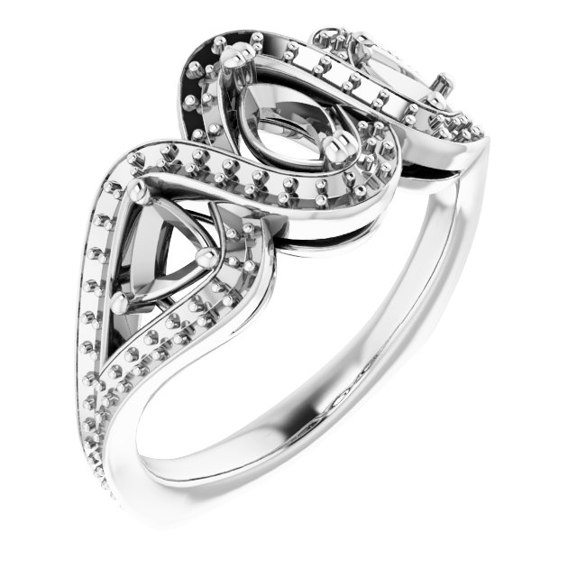 Criss-Cross Halo-Style Ring