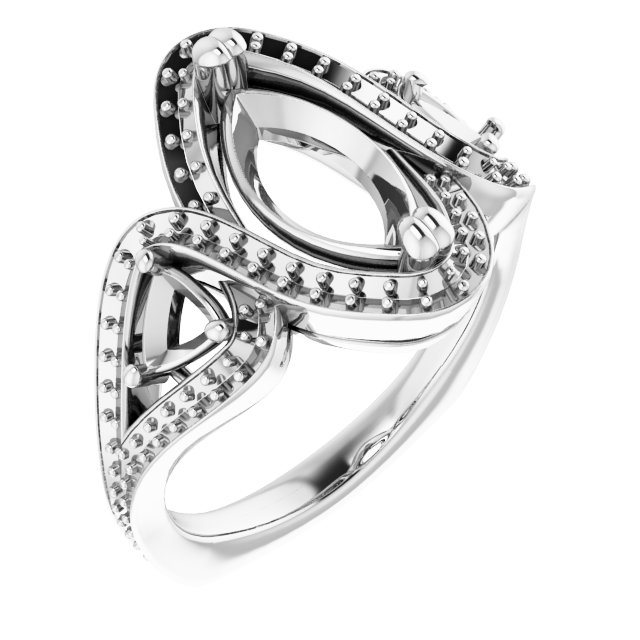 Criss-Cross Halo-Style Ring
