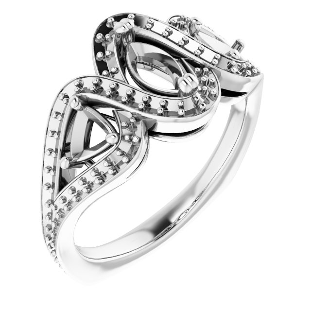 Criss-Cross Halo-Style Ring