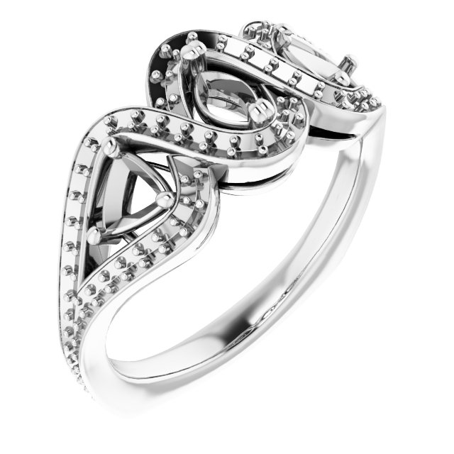 Criss-Cross Halo-Style Ring