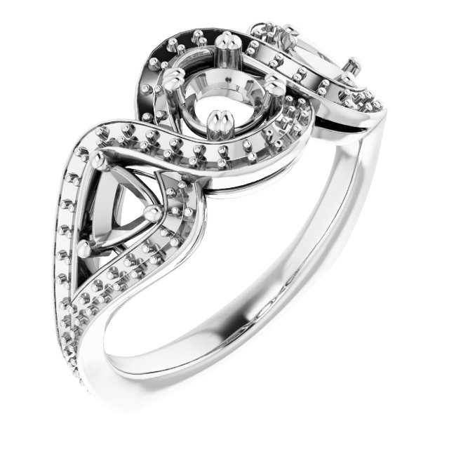 Criss-Cross Halo-Style Ring