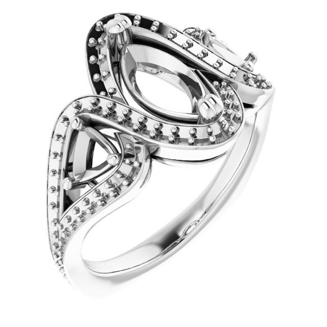 Criss-Cross Halo-Style Ring