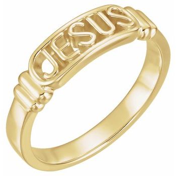 In The Name of Jesus Chastity Ring 5 to 6mm Width Ref 759667