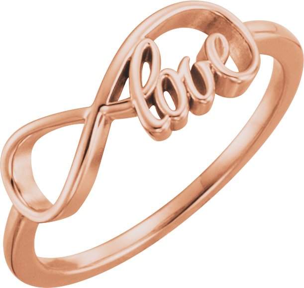 14K Rose Love Infinity-Inspired Ring