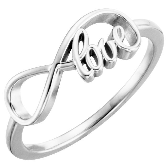 Continuum Sterling Silver Love Infinity-Inspired Ring