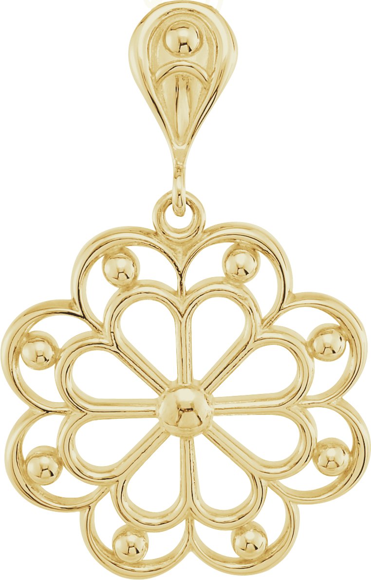 14K Yellow Decorative Pendant Ref. 4196176