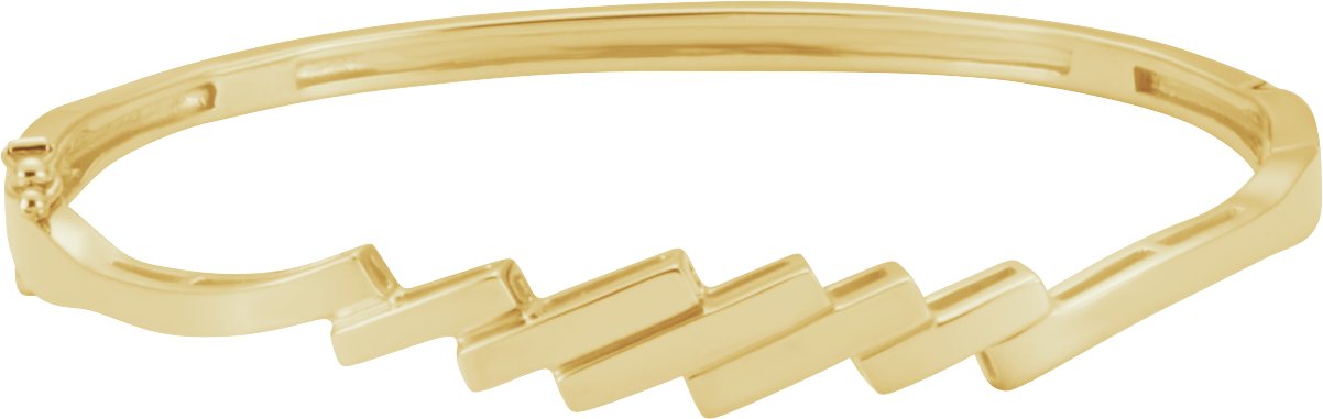 14K Yellow Hinged Bangle Bracelet
