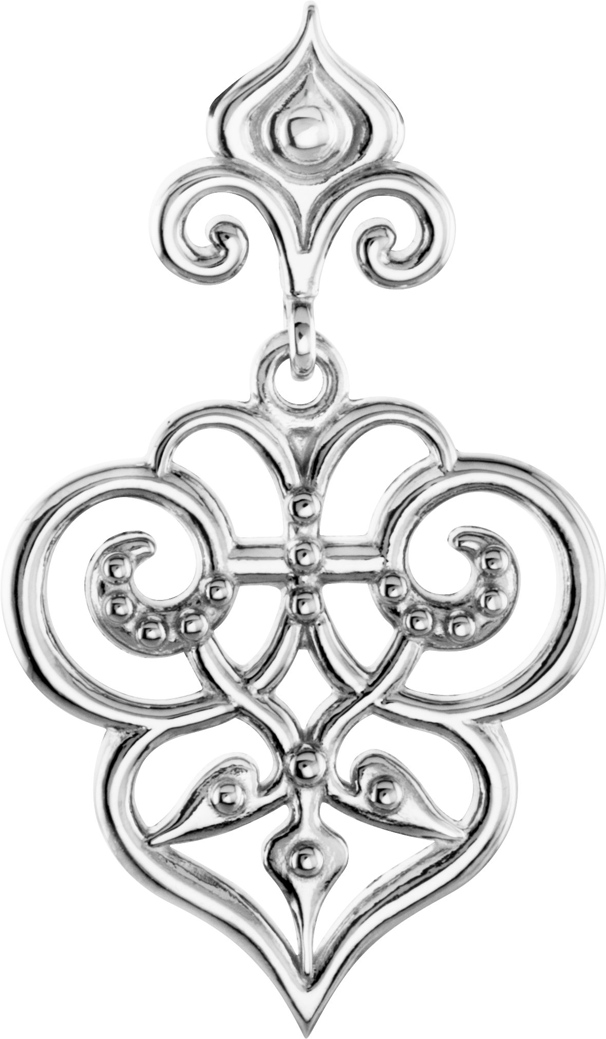 Sterling Silver 27x6 mm Fleur De Lis Pendant Ref. 4182772