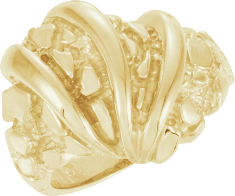 14K Yellow Nugget Ring