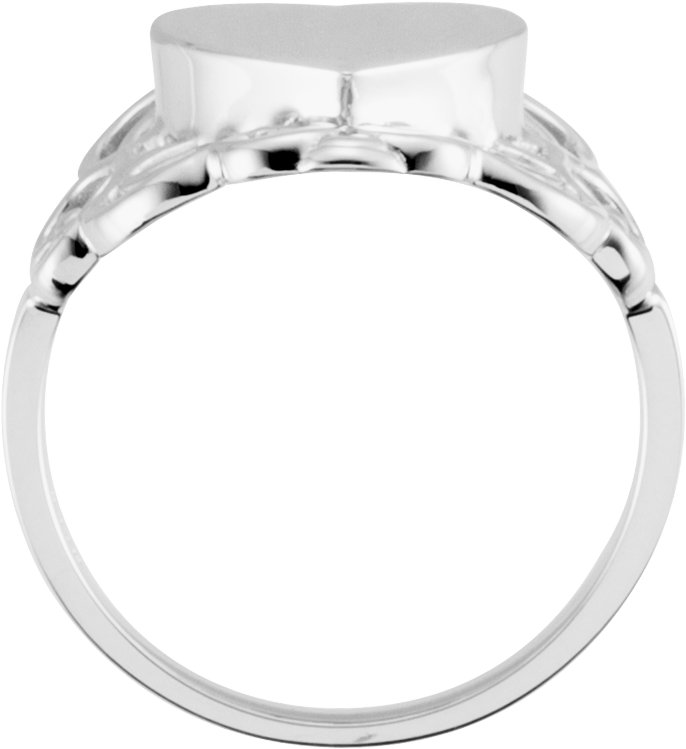 20x18 mm Heart Signet Ring view 2