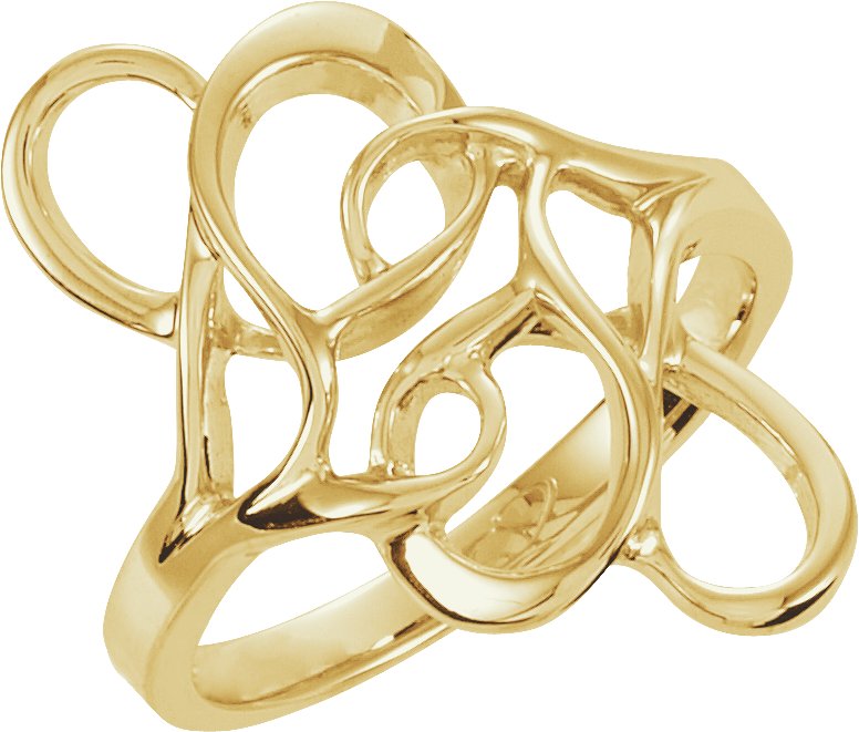 14K Yellow Freeform Ring 