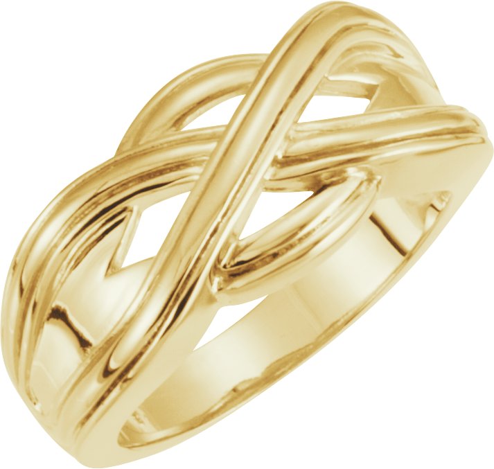 14K Yellow Woven-Design Band