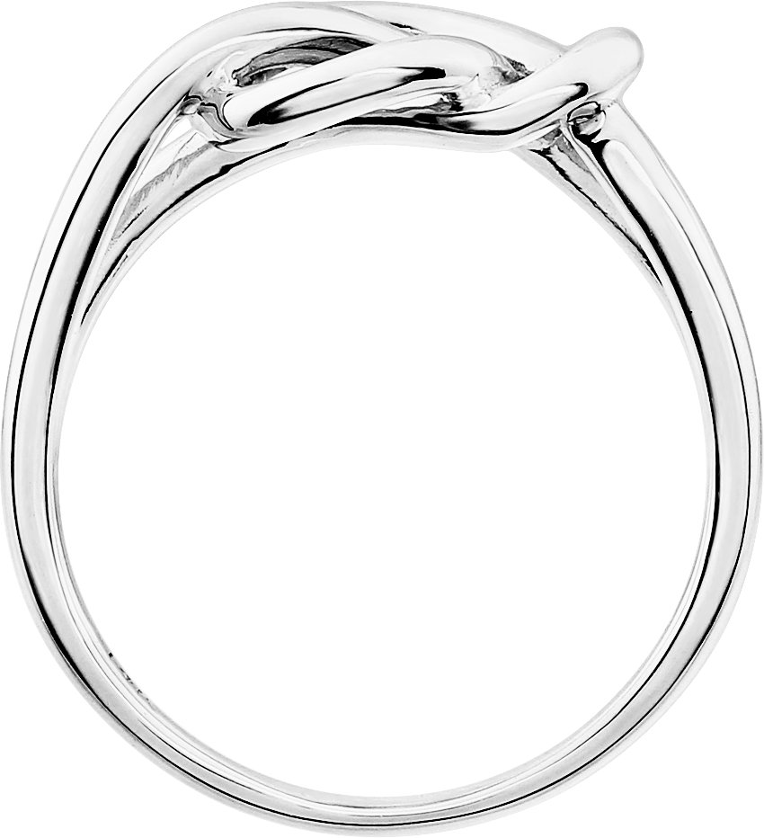 14K White Knot Ring