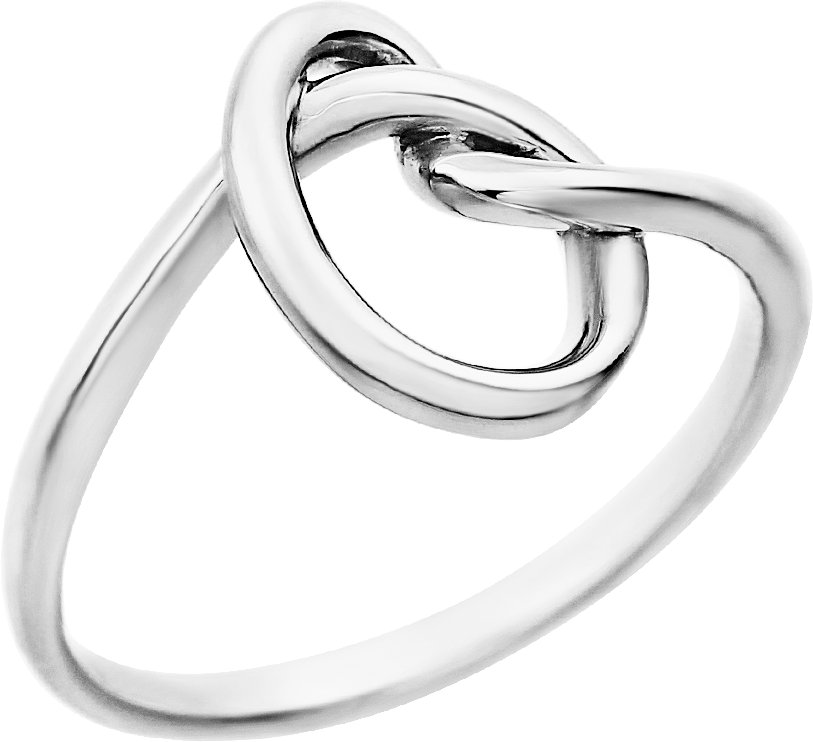 14K White Knot Ring