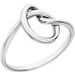 14K White Knot Design Ring