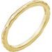 14K Yellow 2 mm Hammered Stackable Ring Size 8