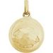 14K Yellow Hammered Disk Pendant