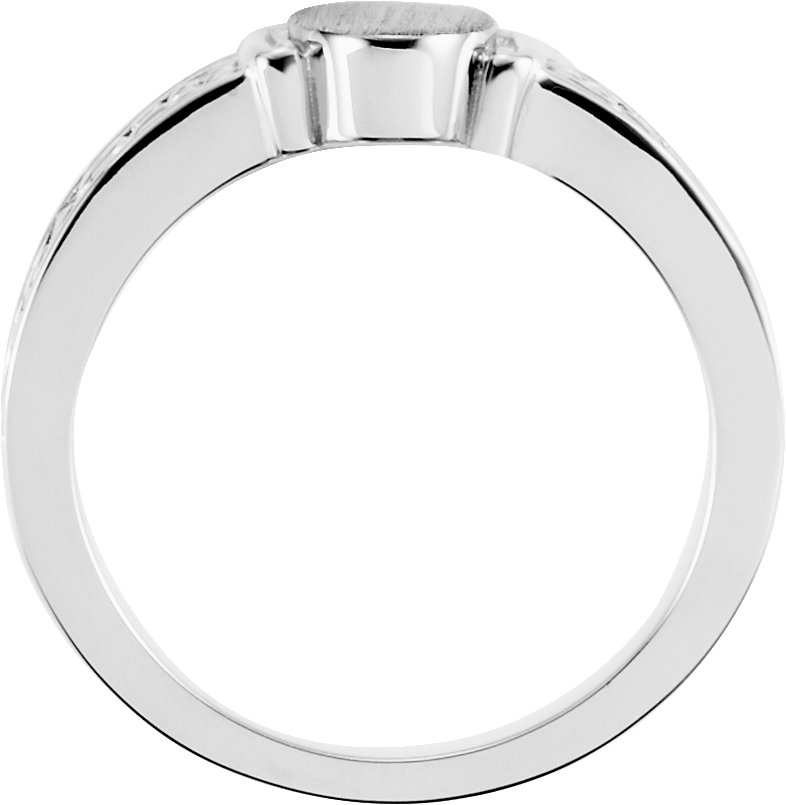 9.5x6 mm Oval Signet Ring view 2
